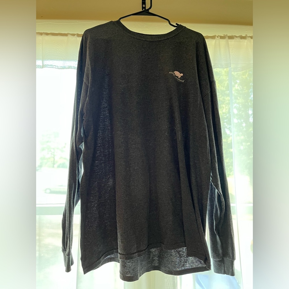 Simply Southern Charcoal Long Sleeve Shirt